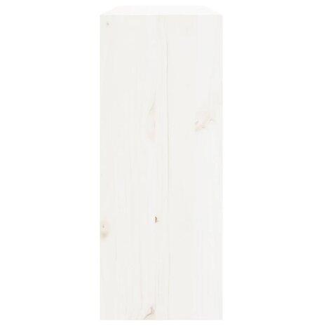 Wijnkast 62x25x62 cm massief grenenhout wit 6
