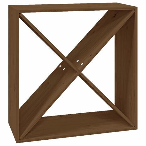 Wijnkast 62x25x62 cm massief grenenhout honingbruin 2
