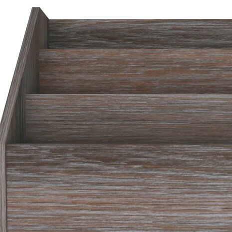 Kindertijdschriftenrek 71x30x78,5 cm hout grijs en eikenkleur 6