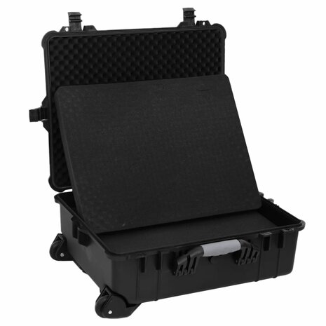 Flightcase op wieltjes 63x50x23 cm PP zwart 5