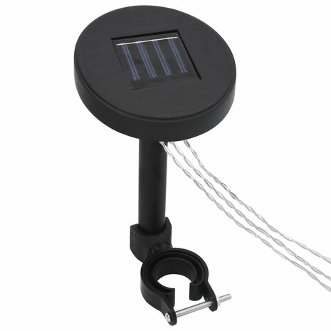 Prieel met dubbel dak en LED-lichtslinger 3x3 m antracietkleur 7