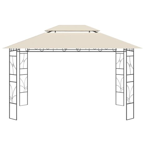 Prieel 160 g/m² 4x3x2,7 m crèmekleurig 2