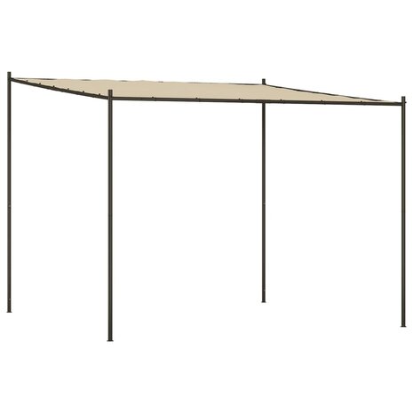 Prieel 3x3 m 180 g/m² stof en staal beige 2