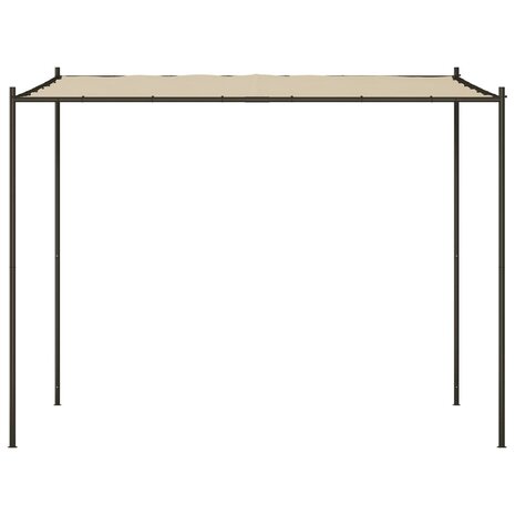 Prieel 3x3 m 180 g/m² stof en staal beige 3