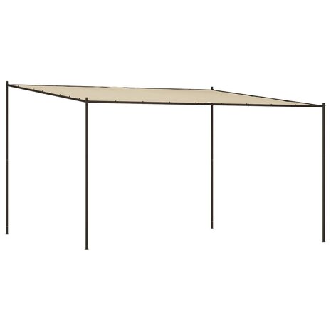 Prieel 4x4 m 180 g/m² stof en staal beige 2