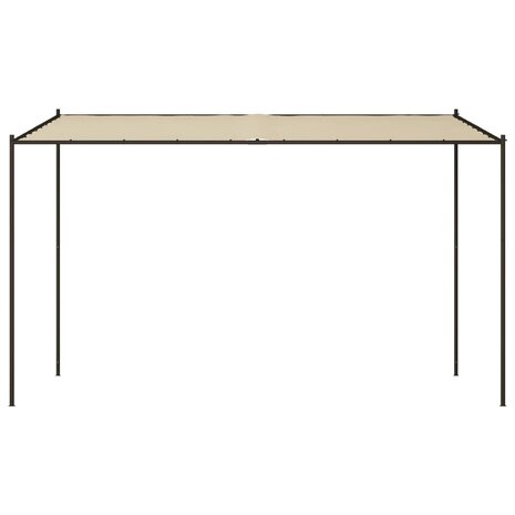 Prieel 4x4 m 180 g/m² stof en staal beige 3