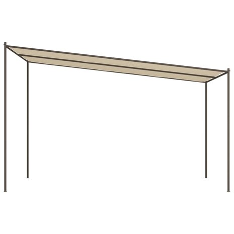 Prieel 4x4 m 180 g/m² stof en staal beige 4