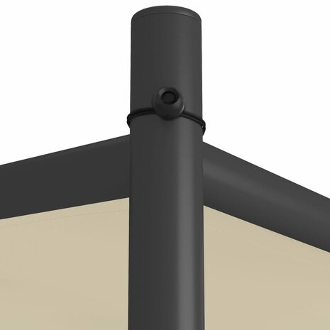 Prieel 4x4 m 180 g/m² stof en staal beige 6