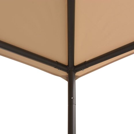 Prieel 3x3 m staal beige 3