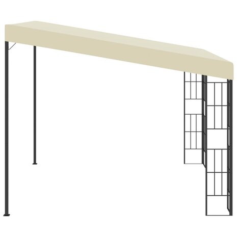 Wandprieel 3x3 m stof crèmekleurig 3