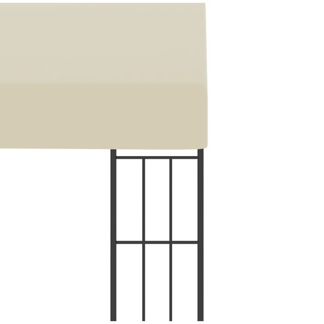 Wandprieel 3x3 m stof crèmekleurig 5