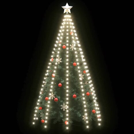 Kerstboomverlichting met 300 LED&apos;s koudwit net 300 cm 3