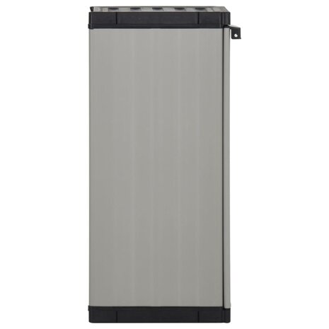 Tuinkast met 1 schap 35x40x85 cm grijs en zwart 4