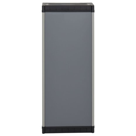 Tuinkast met 1 schap 35x40x85 cm grijs en zwart 5