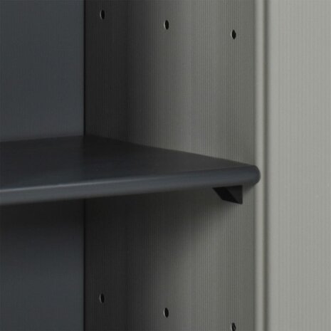Tuinkast met 1 schap 35x40x85 cm grijs en zwart 7