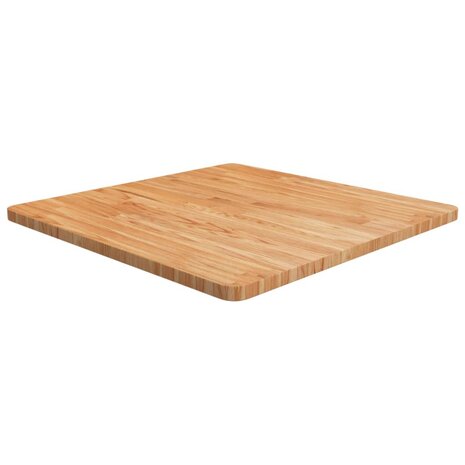 Tafelblad vierkant 70x70x2,5cm massief eiken lichtbruin 1