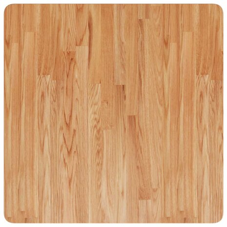 Tafelblad vierkant 70x70x2,5cm massief eiken lichtbruin 2