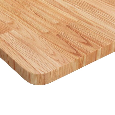 Tafelblad vierkant 70x70x2,5cm massief eiken lichtbruin 3