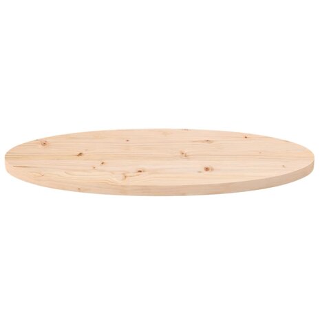 Tafelblad ovaal 70x35x2,5 cm massief grenenhout 3