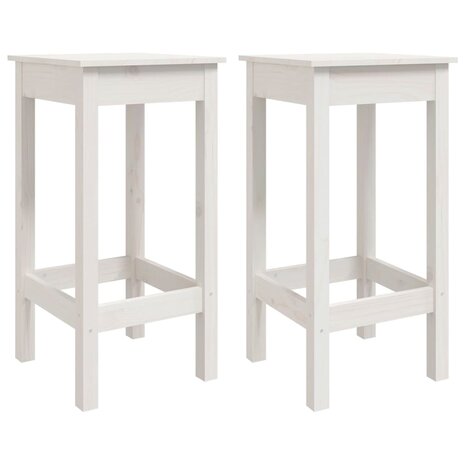 3-delige Barset massief grenenhout wit 5