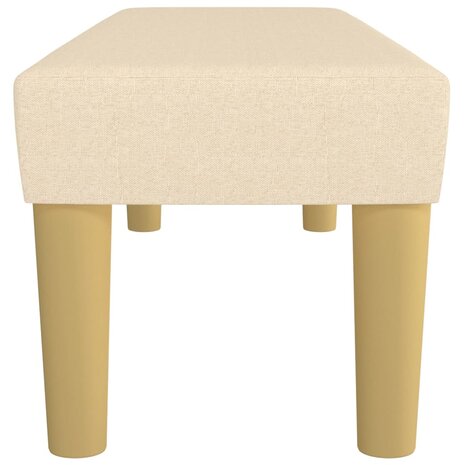 Bankje 100x30x30 cm stof crèmekleurig 4