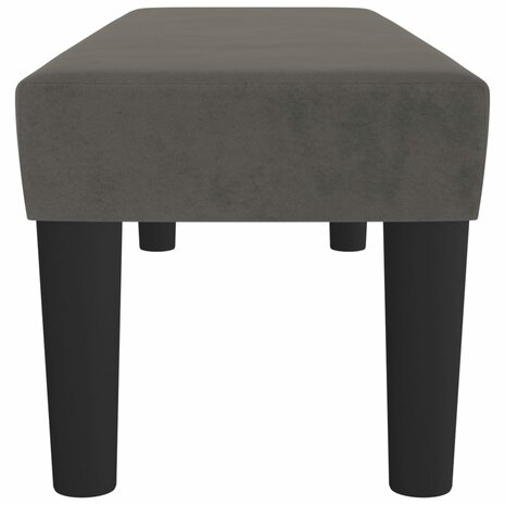 Bankje 100x30x30 cm fluweel donkergrijs 4