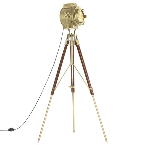 Vloerlamp driepoot 193 cm massief mangohout      1