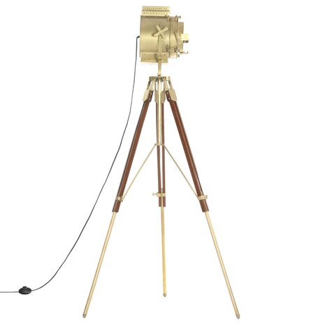 Vloerlamp driepoot 193 cm massief mangohout      4