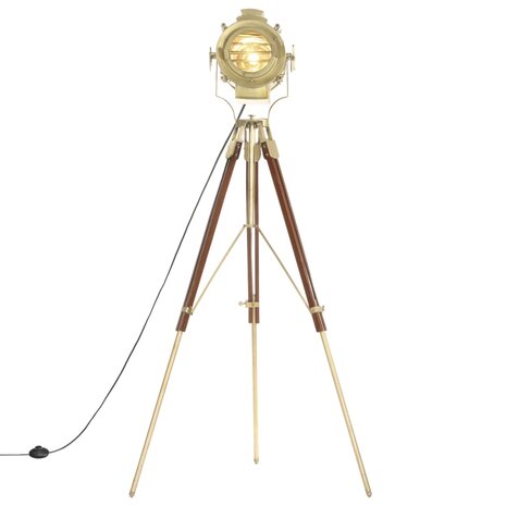 Vloerlamp driepoot 193 cm massief mangohout      5