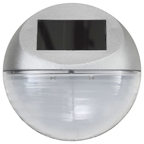 LED-wandlampen solar rond zilver 12 st 4