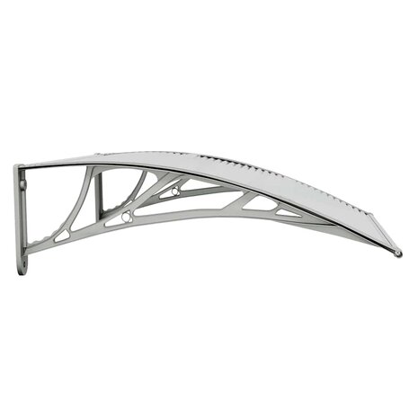 Deurluifel 80x75 cm polycarbonaat grijs en transparant 5