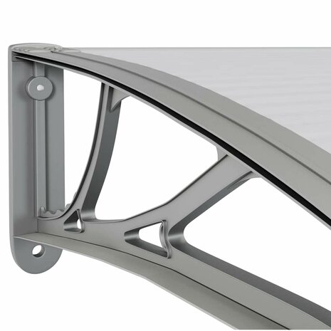 Deurluifel 80x75 cm polycarbonaat grijs en transparant 6