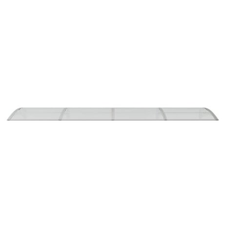 Deurluifel 350x75 cm polycarbonaat grijs en transparant 4