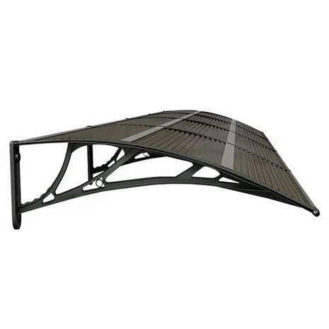 Deurluifel 400x75 cm polycarbonaat zwart 5