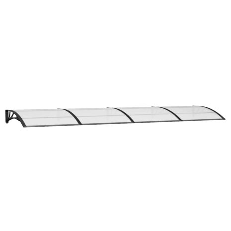 Deurluifel 400x100 cm polycarbonaat zwart 2