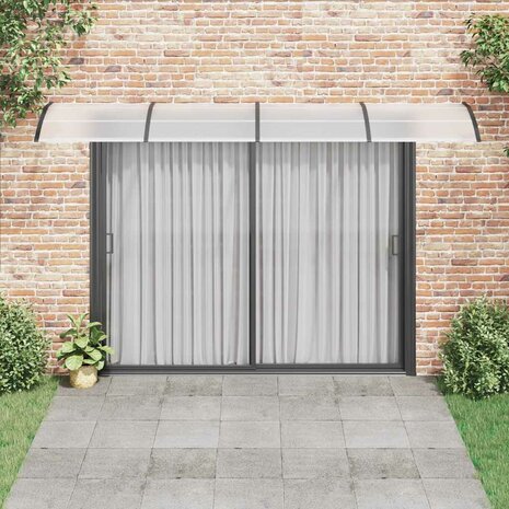 Deurluifel 400x100 cm polycarbonaat zwart 3