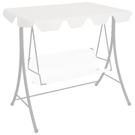 Vervangingsluifel voor schommelbank 188/168x145/110 cm wit 1