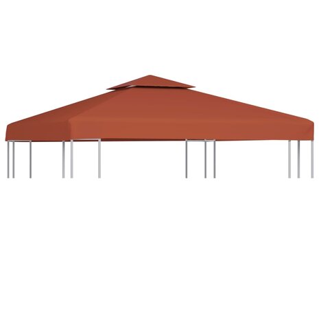 Prieeldak 2-laags 310 g/m² 3x3 m terracottakleurig 1