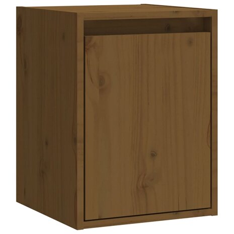 Wandkast 30x30x40 cm massief grenenhout honingbruin 2