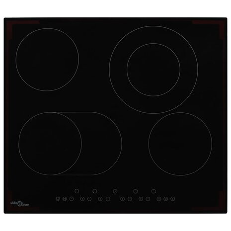 Keramische kookplaat met 4 kookzones aanraakbediening 6600 W 1