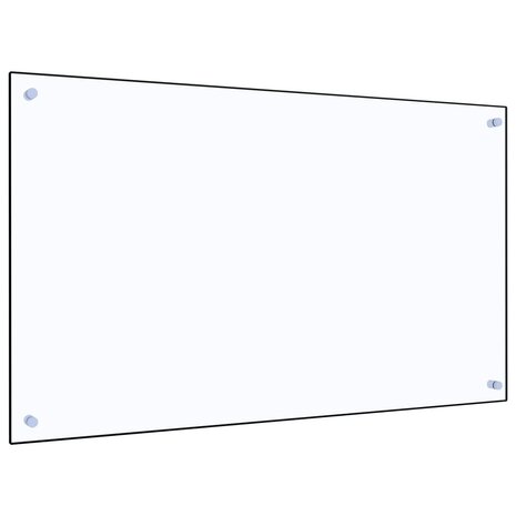Spatscherm keuken 100x60 cm gehard glas transparant 1