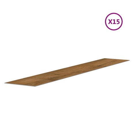 Wandpanelen houtlook 2,06 m² PVC bruin 5