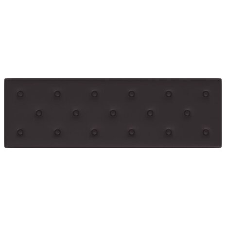 Wandpanelen 12 st 3,24 m² 90x30 cm kunstleer zwart 5