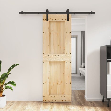 Schuifdeur met beslag 70x210 cm massief grenenhout 1