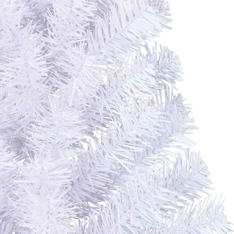 Kunstkerstboom met standaard half 150 cm PVC wit 7