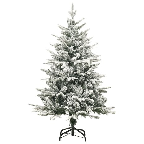 Kunstkerstboom met sneeuw 120 cm PVC en PE groen 2