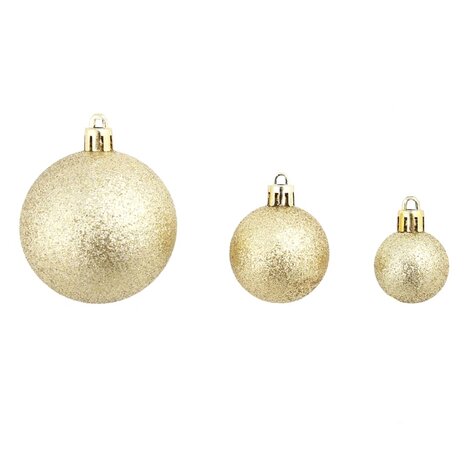 100-delige Kerstballenset 3/4/6 cm goudkleurig 6