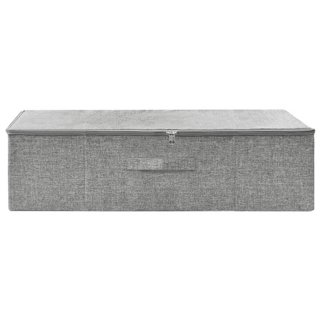Opbergbox 70x40x18 cm stof grijs 3