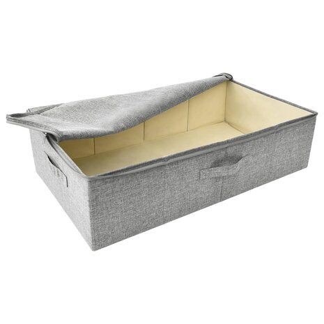 Opbergbox 70x40x18 cm stof grijs 6