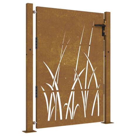 Poort 105x130 cm grasontwerp cortenstaal 2